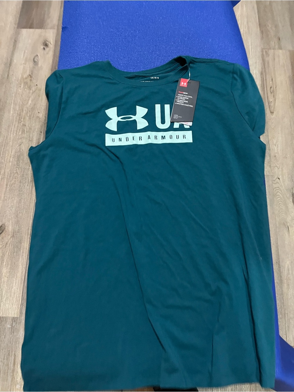 LG Men's Dark Teal Crew Neck Logo Tee